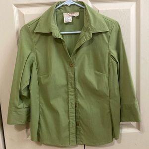 Ladies Petite Small Button Down Shirt